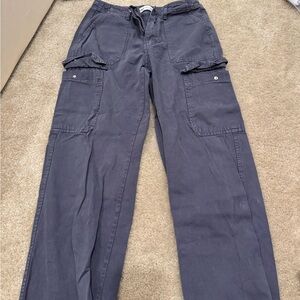 Zara Women's Navy Blue Cargo Pants